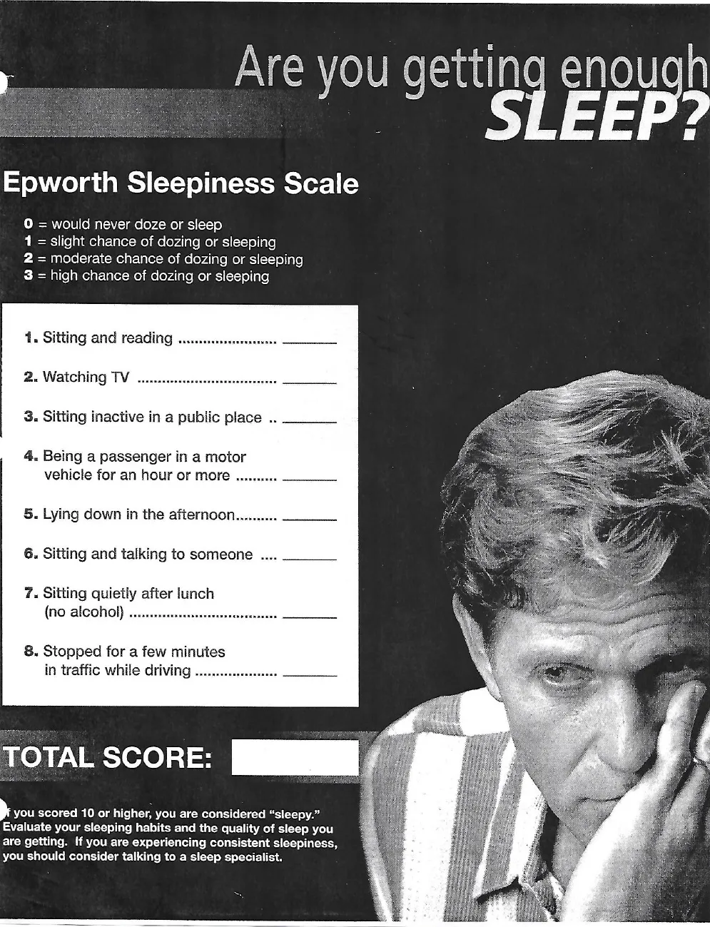 Epworth sleepiness scale