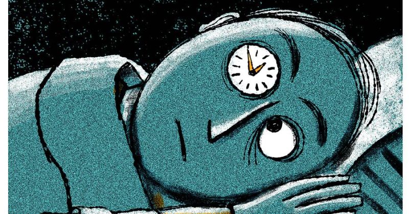 sleepless night illustration