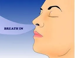 Illustration of breathing through your nose